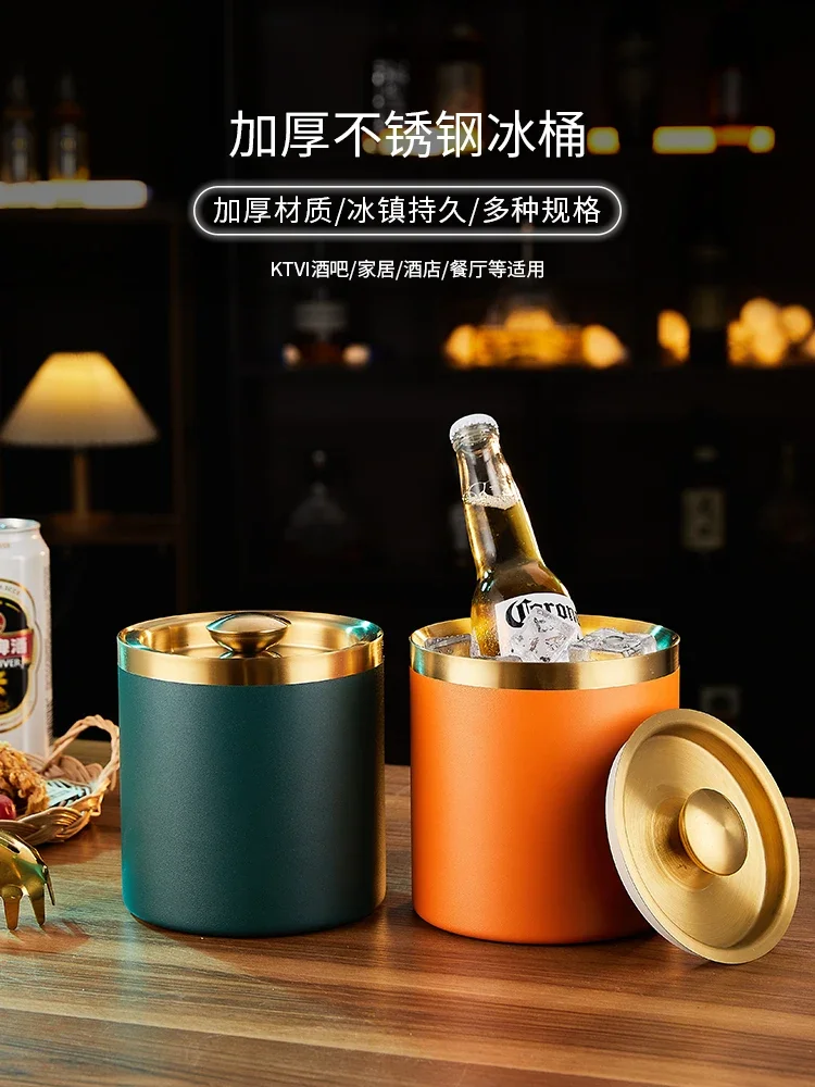 Handle stainless steel 3L ice bucket double layer insulated ice bucket bar
Handle stainless steel 3L ice bucket double layer insulated ice bucket bar