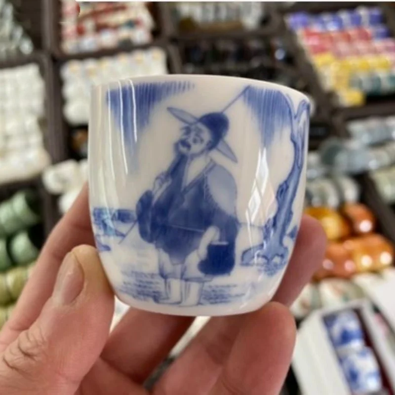2.2"Chinese Jingdezhen Blue and White Porcelain 70ML Old Fisherman Cup
2.2"Chinese Jingdezhen Blue and White Porcelain 70ML Old Fisherman Cup