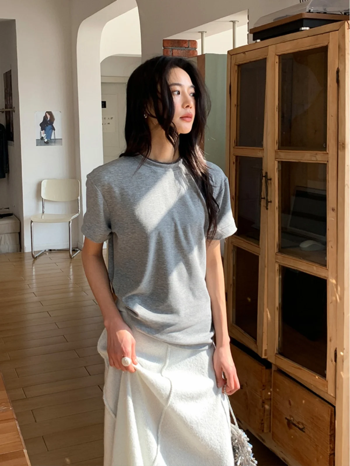 ALONE SAVOR Casual round Ne ort Sve Women's T-irt Spring Classic Pattern Polyester Viscose Spandex Blend Regular Fit
ALONE SAVOR Casual round Ne ort Sve Women's T-irt Spring Classic Pattern Polyester Viscose Spandex Blend Regular Fit