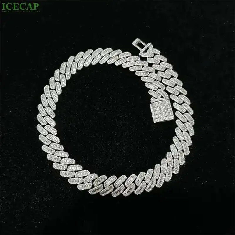 Luxury 18mm S925 Silver Iced Out Vvs Baguette Moissanite Cuban Link Chain Diamond Necklace Hiphop Jewelry Men
Luxury 18mm S925 Silver Iced Out Vvs Baguette Moissanite Cuban Link Chain Diamond Necklace Hiphop Jewelry Men