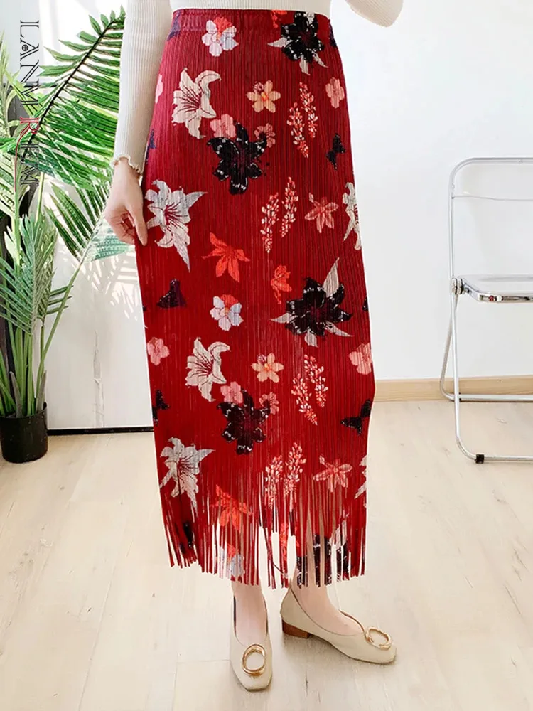 LANMREM Tassel Pleated Skirt For Women Printing Flower Elastic Waist Stretch Skirts Female Elegant 2024 Autumn Summer New 2R0011
LANMREM Tassel Pleated Skirt For Women Printing Flower Elastic Waist Stretch Skirts Female Elegant 2024 Autumn Summer New 2R0011