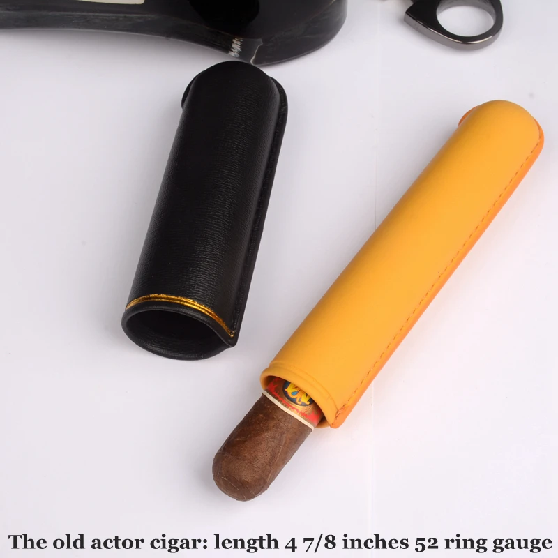 Leather Cigar Case 52Ring Gauge Humidor 4 7/8 inch Single Tube Mini Cigar Holder Men's Cigar Box C Logo Accessory for Christmas
Leather Cigar Case 52Ring Gauge Humidor 4 7/8 inch Single Tube Mini Cigar Holder Men's Cigar Box C Logo Accessory for Christmas