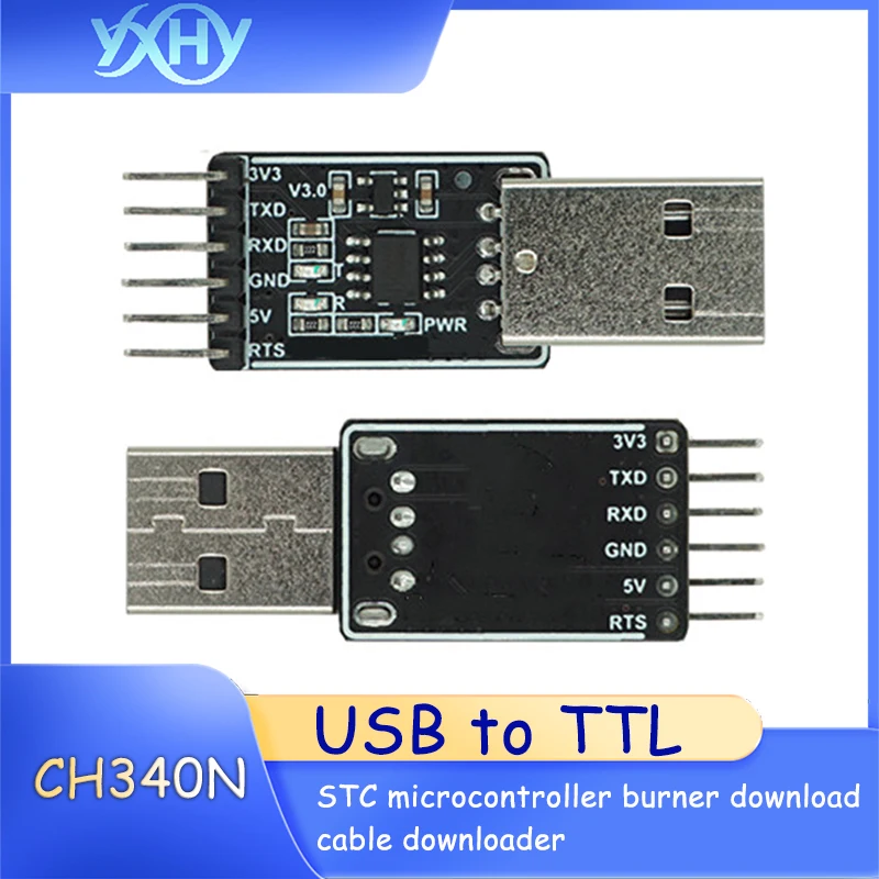 1 PCS CH340N module USB to TTL serial port upgrade small board STC microcontroller burner download cable downloader
1 PCS CH340N module USB to TTL serial port upgrade small board STC microcontroller burner download cable downloader