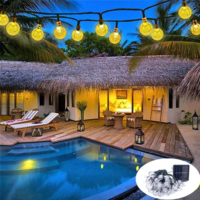 2PCS 5M 10M Solar Lamp Crystal Ball LED String Lights Waterproof Fairy Garland For Outdoor Garden Christmas Wedding Decoration
2PCS 5M 10M Solar Lamp Crystal Ball LED String Lights Waterproof Fairy Garland For Outdoor Garden Christmas Wedding Decoration