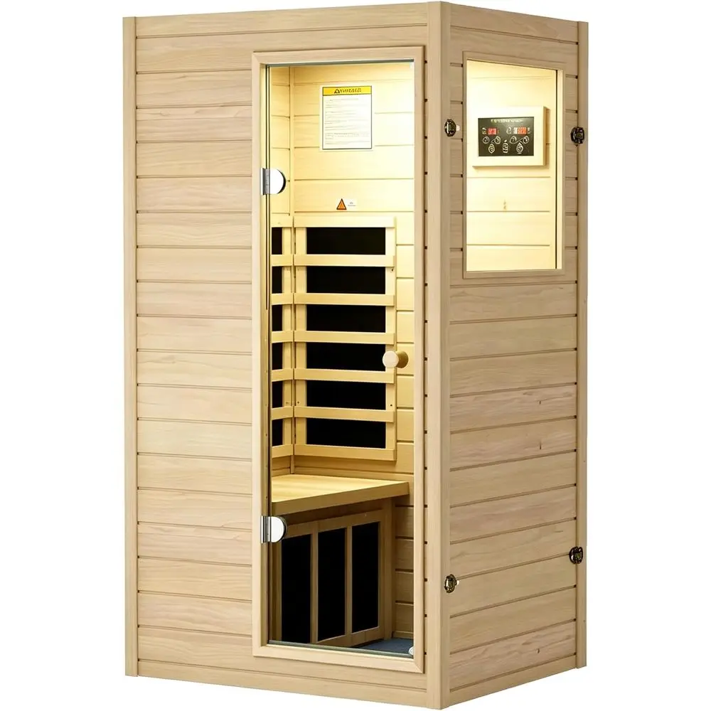1 Person Mini Inrared Sauna - Premium European Aspen Wood, 905W Energy Eicient, Low EM Indoor Sauna, Bluetooth Speakers
1 Person Mini Inrared Sauna - Premium European Aspen Wood, 905W Energy Eicient, Low EM Indoor Sauna, Bluetooth Speakers