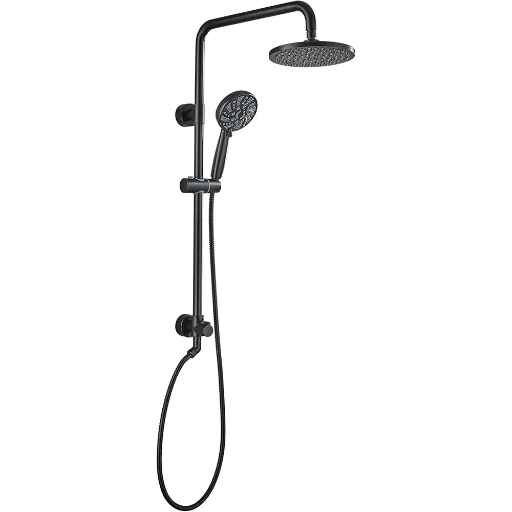 AllexpreskRetrofit Rain Shower System Wall Mount 8 Inch Rainfall Shower Head with 5-setting Handheld Spray Combo with Slide Bar,
AllexpreskRetrofit Rain Shower System Wall Mount 8 Inch Rainfall Shower Head with 5-setting Handheld Spray Combo with Slide Bar,