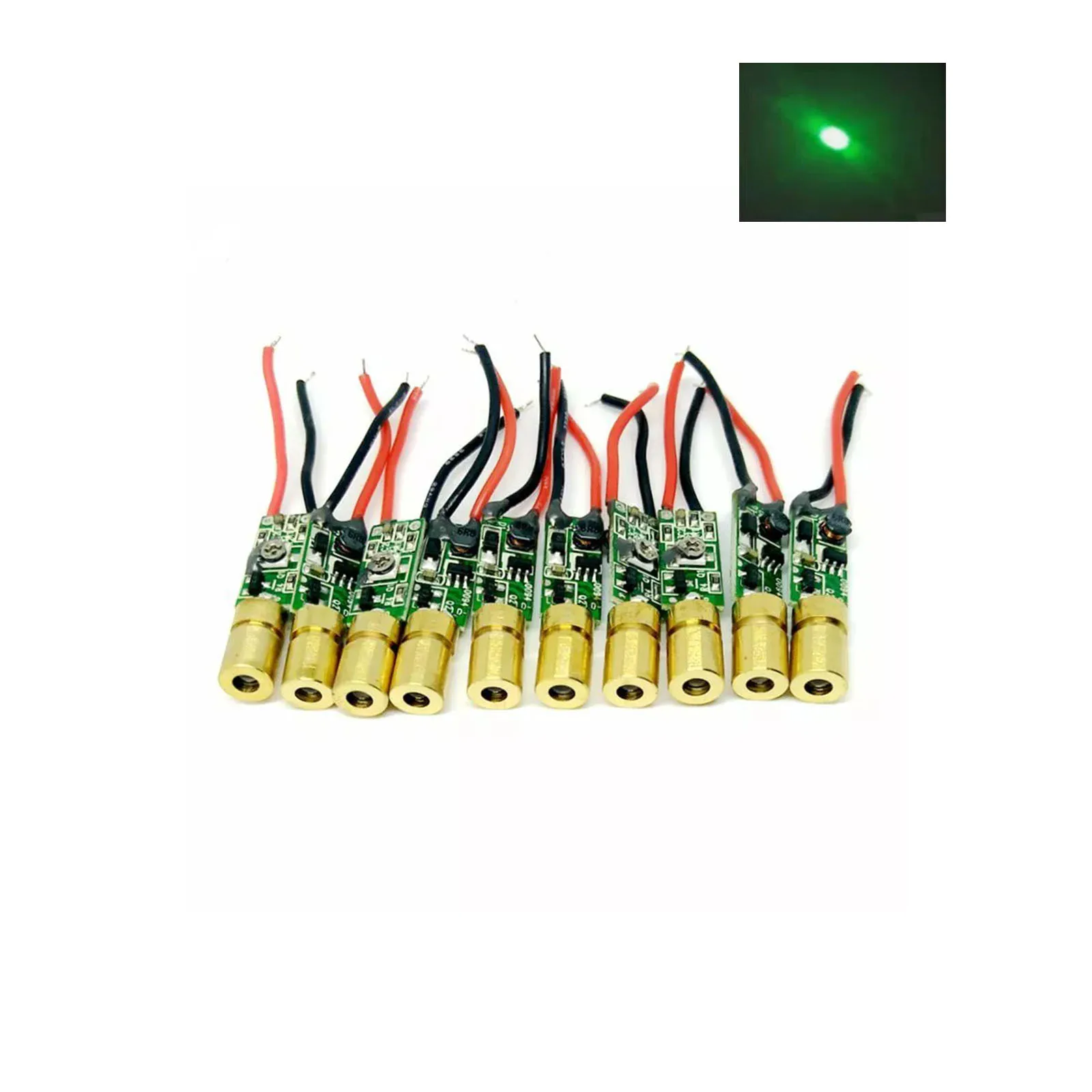 10pcs Dot Mini Green Laser Diode Module 520nm 5mw Level Laser Module for Aiming
10pcs Dot Mini Green Laser Diode Module 520nm 5mw Level Laser Module for Aiming