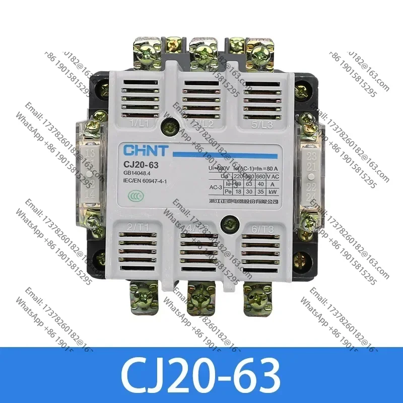 CHINT CJ20-63 CJ20-100 CJ20-160 CJ20-250 CJ20-400 AC 220V 380V 63A 100A 160A 250A 630A Contactor
CHINT CJ20-63 CJ20-100 CJ20-160 CJ20-250 CJ20-400 AC 220V 380V 63A 100A 160A 250A 630A Contactor