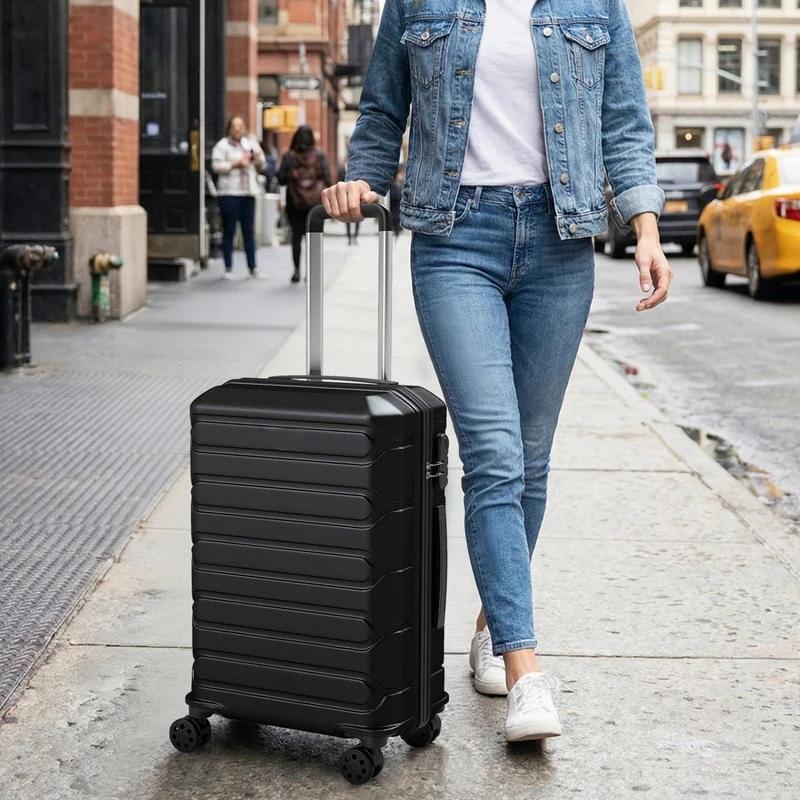 3-Piece Hardside Luggage Set Lightweight Hardside Suitcases with 8-Spinner Wheels-Black
3-Piece Hardside Luggage Set Lightweight Hardside Suitcases with 8-Spinner Wheels-Black