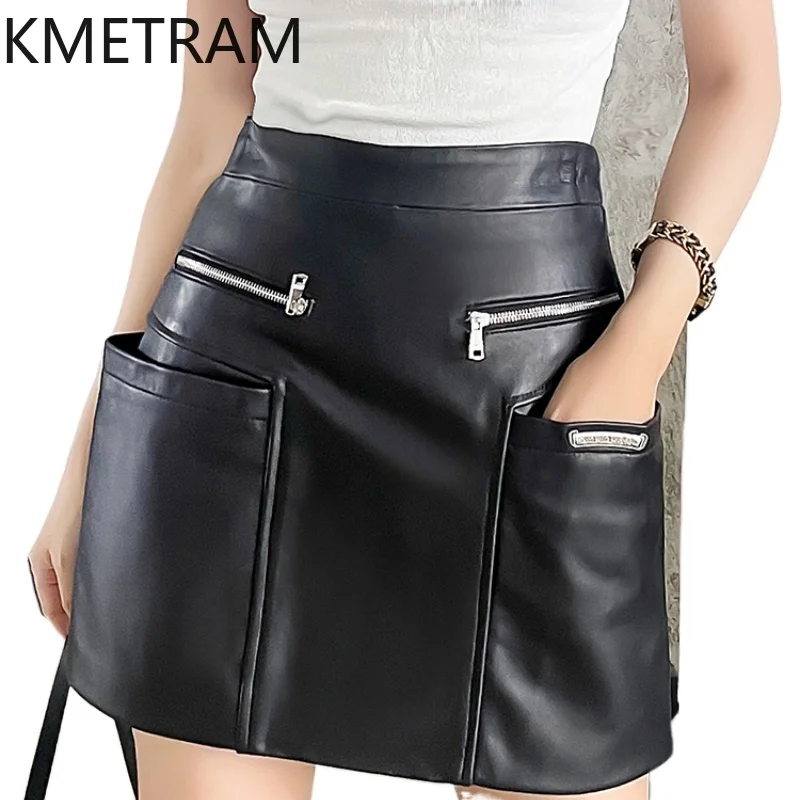 KMETRAM Genuine Leather Skirts for Woman Elegant Real Sheepskin Skirts Women Clothing Autumn High Waist Skirt Slim Fit 2024
KMETRAM Genuine Leather Skirts for Woman Elegant Real Sheepskin Skirts Women Clothing Autumn High Waist Skirt Slim Fit 2024