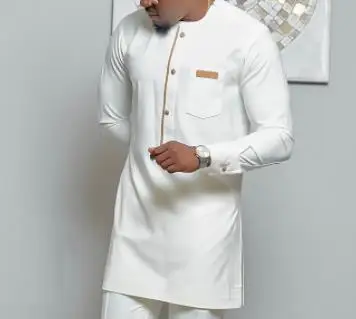 Man African Outfit Traditional Summer Fashion Dashiki Long Sleeve O-neck Polyester White Plus Size T-shirt M-4XL No Pant
Man African Outfit Traditional Summer Fashion Dashiki Long Sleeve O-neck Polyester White Plus Size T-shirt M-4XL No Pant