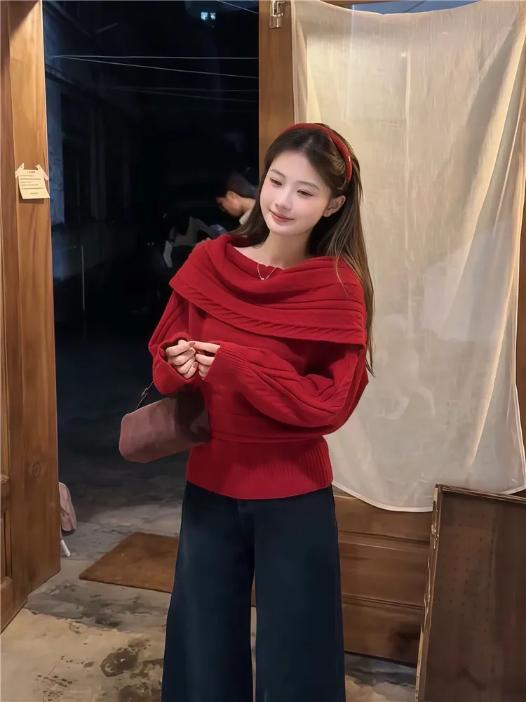 Cisas New Year Red One-oulder Women's Knitted Sweater Soft Cozy Winter Faion Casual Commute Sle Long Sve Top
Cisas New Year Red One-oulder Women's Knitted Sweater Soft Cozy Winter Faion Casual Commute Sle Long Sve Top