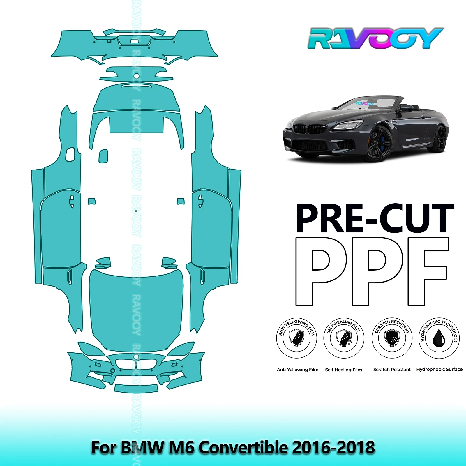 Car Precut PPF Paint Protection Film Full Vehicle For BMW M6 Convertible 2016-2018
Car Precut PPF Paint Protection Film Full Vehicle For BMW M6 Convertible 2016-2018