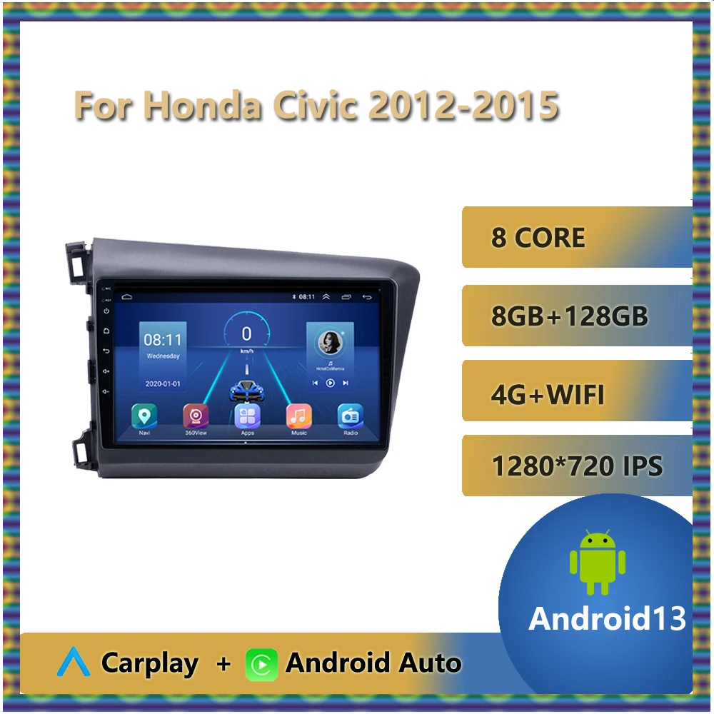 For Honda Civic 2012 - 2015 Left Hand Drive Car Radio Android 13 Multimedia Video player GPS Navigation Steering Wheel Controls
For Honda Civic 2012 - 2015 Left Hand Drive Car Radio Android 13 Multimedia Video player GPS Navigation Steering Wheel Controls