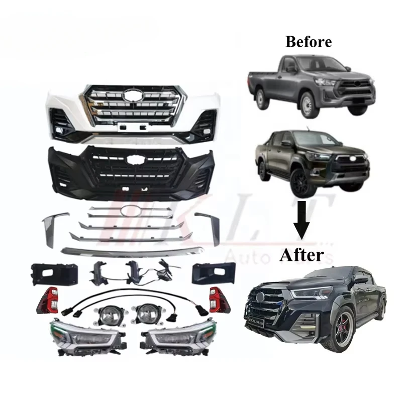 KLT Factory Body kit Front Car Bumper for toyo-ta Grille Modified LMJ for toyo-ta Hilux Revo 2016-2021
KLT Factory Body kit Front Car Bumper for toyo-ta Grille Modified LMJ for toyo-ta Hilux Revo 2016-2021