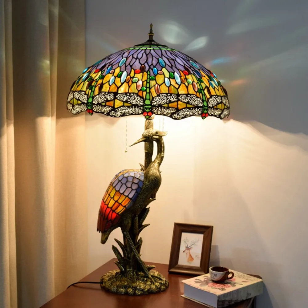Tiffany Church Glass Table Lamp 50cm – European Baroque Retro Crane Art Decor Lamp for Living Room
Tiffany Church Glass Table Lamp 50cm – European Baroque Retro Crane Art Decor Lamp for Living Room