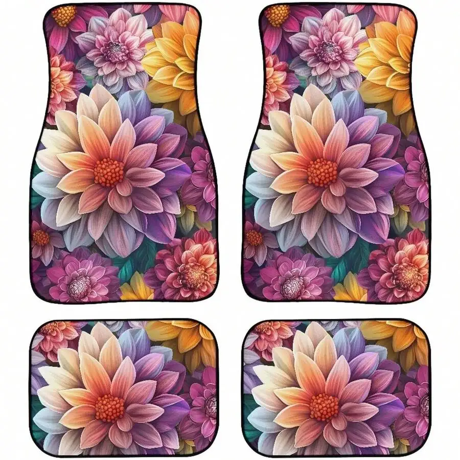 Dahlia Flower Car Floor Mats Universal Fit Front Rear Polyester Non-Slip Auto Interior Accessory
Dahlia Flower Car Floor Mats Universal Fit Front Rear Polyester Non-Slip Auto Interior Accessory