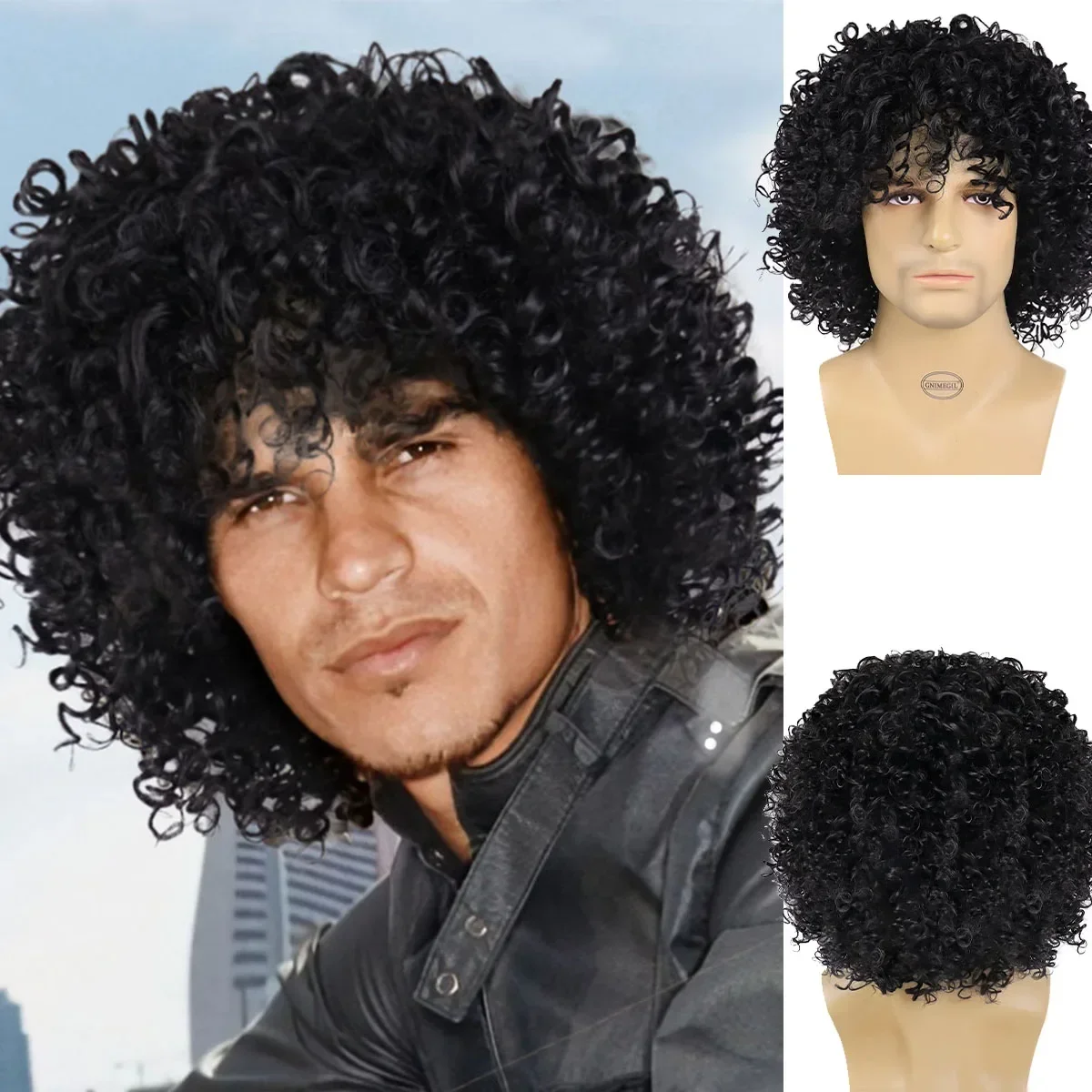 Synthetic Afro Wig Men Black Short Hair Curly Wigs Male Natural Hair Styles Cool Colly African American Wig for Man Guys Costume
Synthetic Afro Wig Men Black Short Hair Curly Wigs Male Natural Hair Styles Cool Colly African American Wig for Man Guys Costume