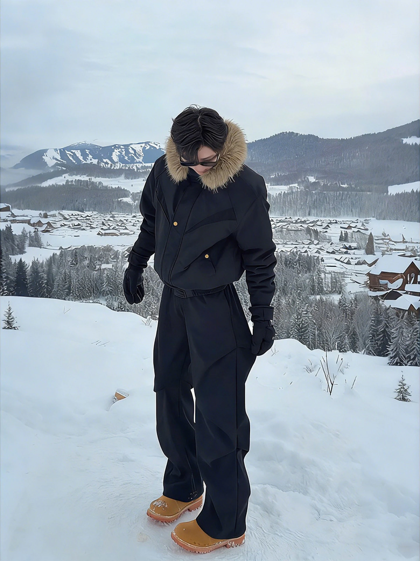 Bla Pleated Thiened Winter Casual Pants Men's Cleanfit Bootcut Fce Lined Warm Long Trousers Faionable Trendy Brand
Bla Pleated Thiened Winter Casual Pants Men's Cleanfit Bootcut Fce Lined Warm Long Trousers Faionable Trendy Brand