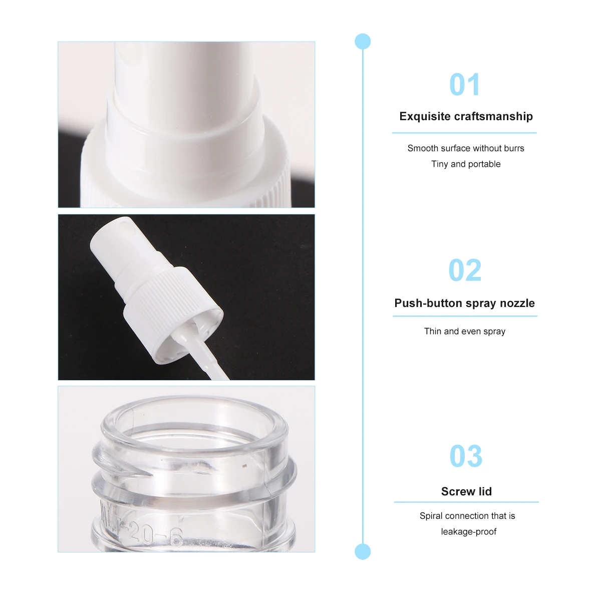 4 Pcs Travel Spray Bottle Set Clear Empty Portable Fine Containers for Makeup Body Spray Cosmetics Reusable for Skin
4 Pcs Travel Spray Bottle Set Clear Empty Portable Fine Containers for Makeup Body Spray Cosmetics Reusable for Skin