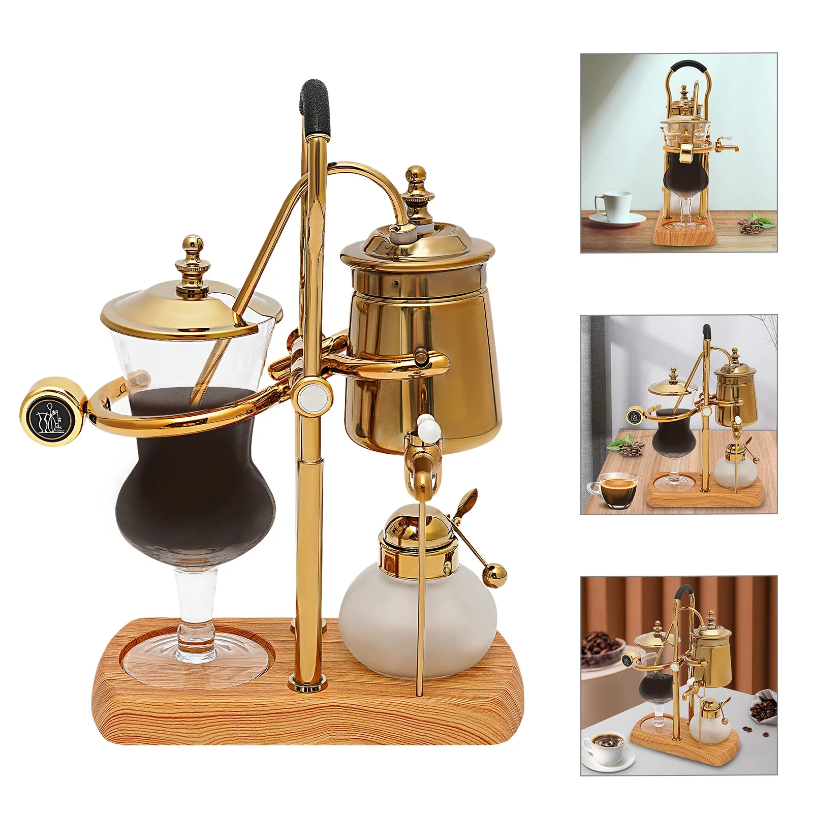 Siphon Coffee Maker – Borosilicate Glass, Stainless Steel, and ABS with Classic Gold Finish for Stylish and Artistic Coffee
Siphon Coffee Maker – Borosilicate Glass, Stainless Steel, and ABS with Classic Gold Finish for Stylish and Artistic Coffee