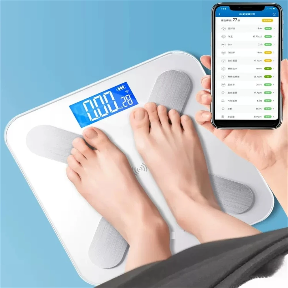 Bluetooth Body Fat Scale BMI Scale Smart Electronic Scales LCD Digital Bathroom Weight Scale Balance Body Composition Analyzer
Bluetooth Body Fat Scale BMI Scale Smart Electronic Scales LCD Digital Bathroom Weight Scale Balance Body Composition Analyzer