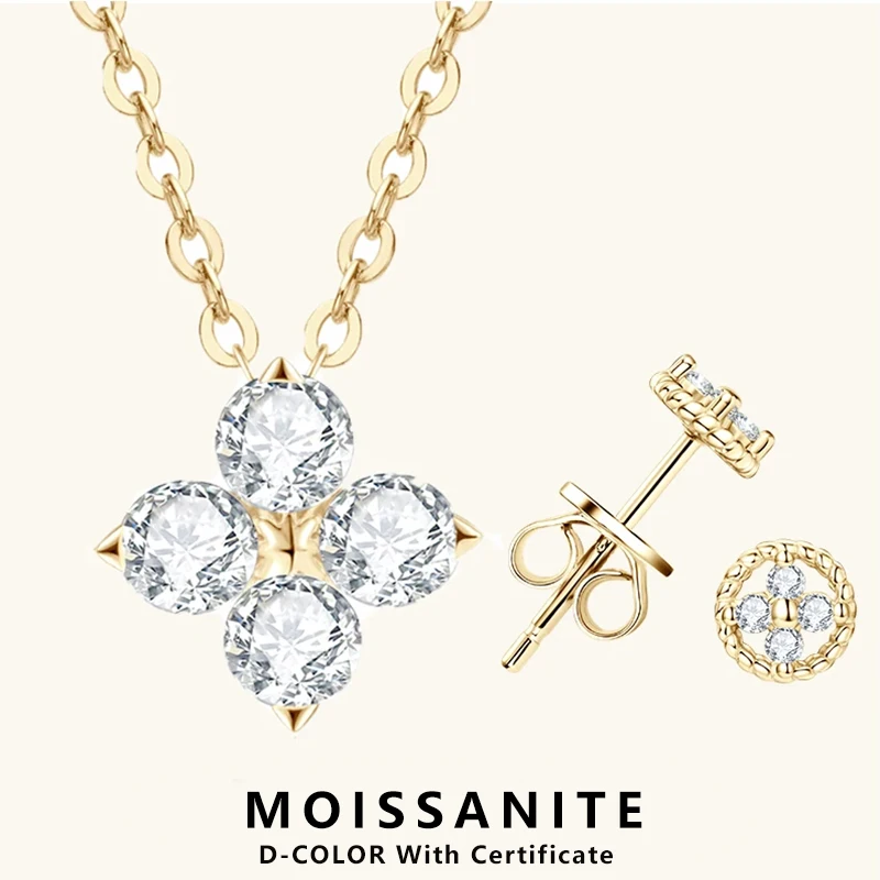 Сертифицированное Lnngy ожерелье из муассанита с четырьмя листами клевера, серьги-гвоздики, комплект ювелирных изделий для женщин, ожерелье с подвеской из стерлингового серебра 925 пробы
Сертифицированное Lnngy ожерелье из муассанита с четырьмя листами клевера, серьги-гвоздики, комплект ювелирных изделий для женщин, ожерелье с подвеской из стерлингового серебра 925 пробы