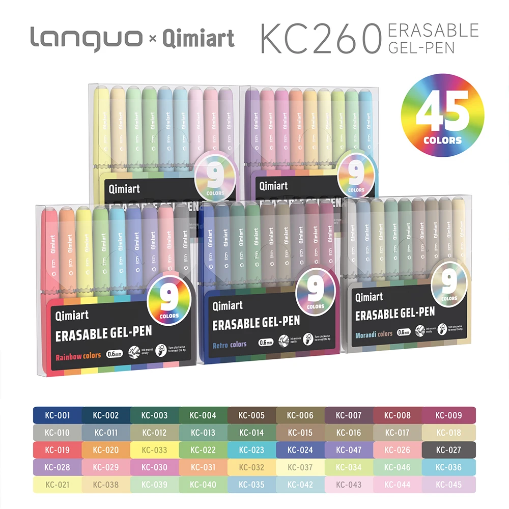 9/45Pcs Fun Colorful Erasable Pen Set 0.6mm Cute Drawing Quick-Drying Pen Creative Marking Pocket Pen For Study & Office Use
9/45Pcs Fun Colorful Erasable Pen Set 0.6mm Cute Drawing Quick-Drying Pen Creative Marking Pocket Pen For Study & Office Use