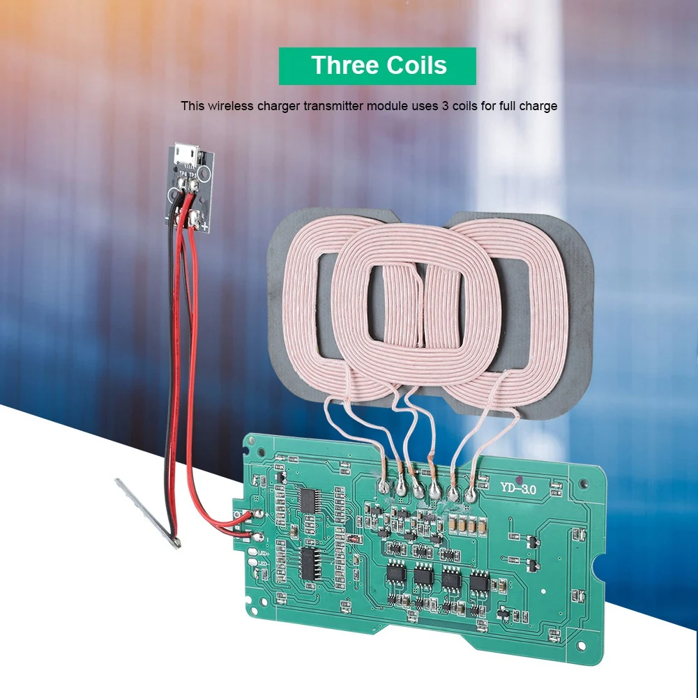 QI Standard DIY Module DIY QI Standard 3 Coil Wireless Charging Transmitter Module Circuit Board Coil
QI Standard DIY Module DIY QI Standard 3 Coil Wireless Charging Transmitter Module Circuit Board Coil