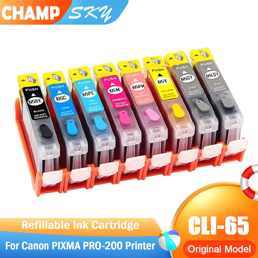 Sky Refillable cartridges / Ink For Canon CLI65 CLI-65 , For Canon PIXMA Pro-200 pro200 printer
Sky Refillable cartridges / Ink For Canon CLI65 CLI-65 , For Canon PIXMA Pro-200 pro200 printer