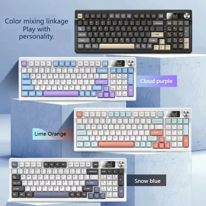 Y95 three mode connection mechanical keyboard 95 key RGB light effect gateway structure hot plug PBT key cap 4000mAh office game
Y95 three mode connection mechanical keyboard 95 key RGB light effect gateway structure hot plug PBT key cap 4000mAh office game