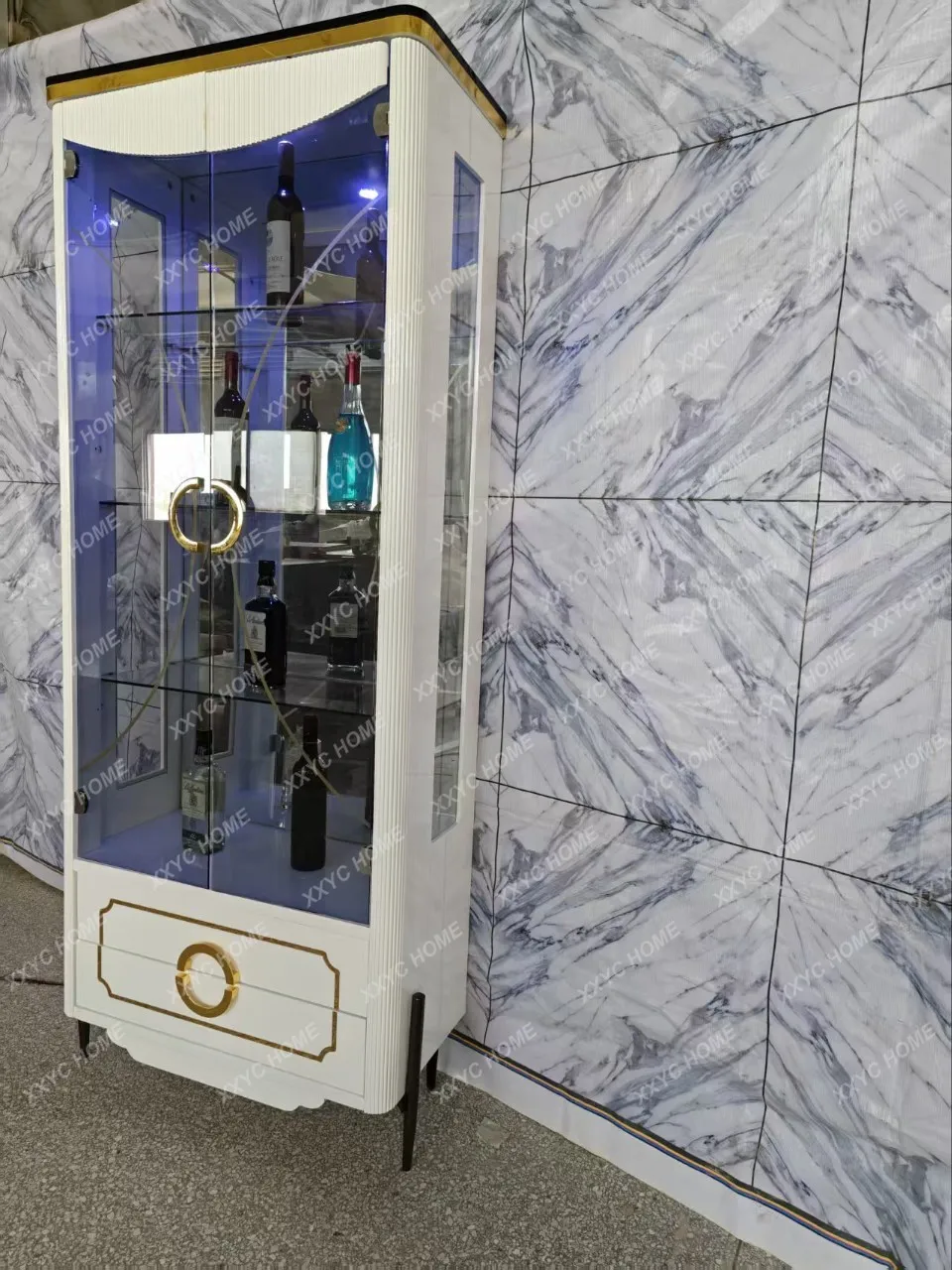 LXLiving room glass door wine cabinet household wall small figure locker light luxury
LXLiving room glass door wine cabinet household wall small figure locker light luxury