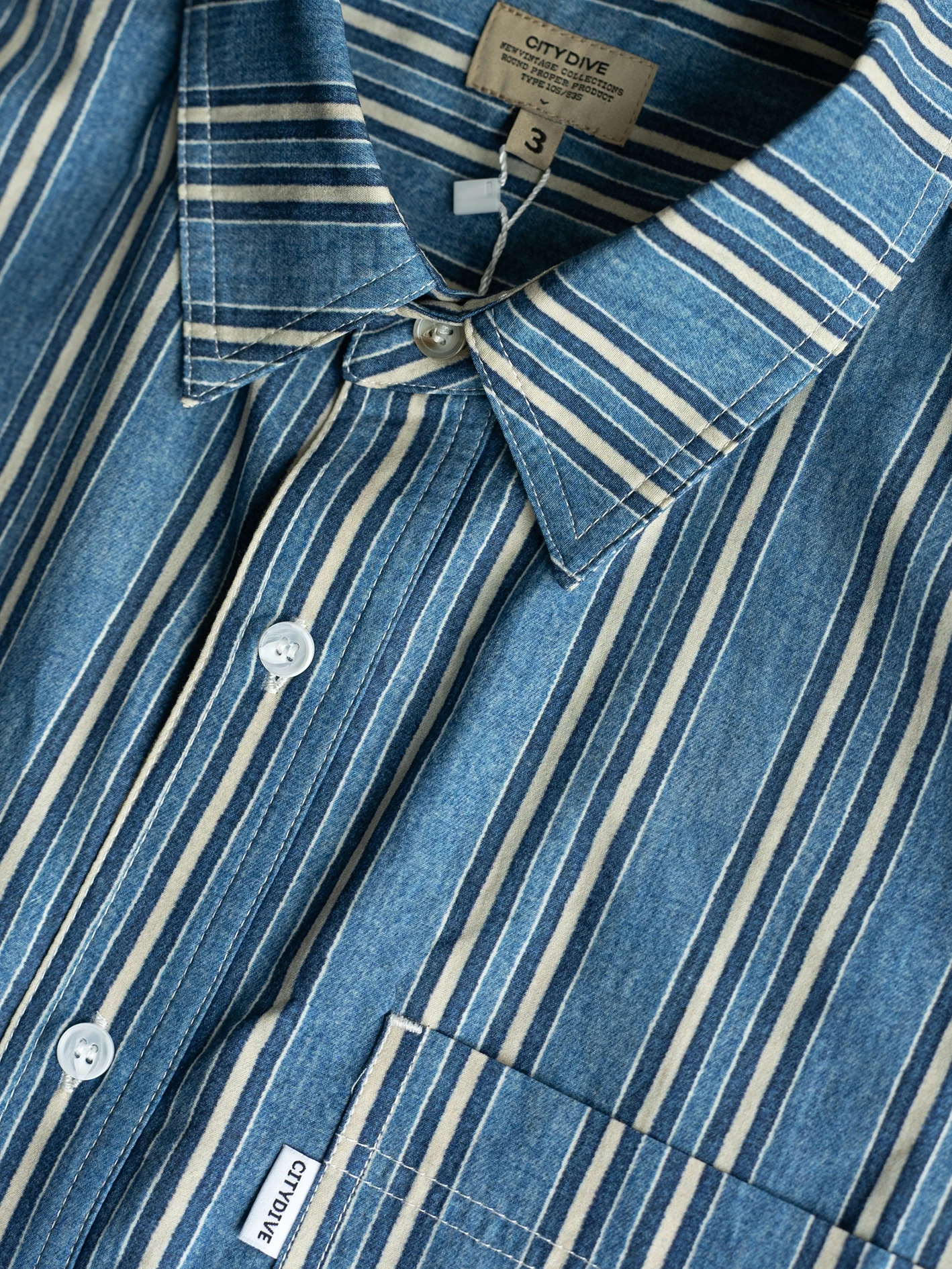 Citydive Vintage Washed Stripes Pocket Shirt Cotton Plain Weave Texture Loose Fit Long Sleeve Breathable All Seasons Menswear
Citydive Vintage Washed Stripes Pocket Shirt Cotton Plain Weave Texture Loose Fit Long Sleeve Breathable All Seasons Menswear