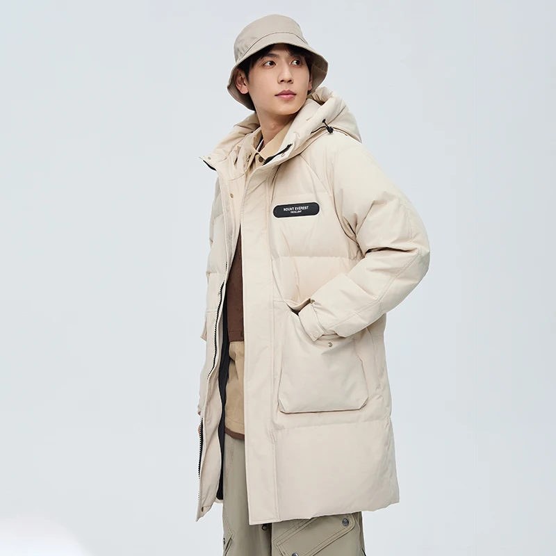 Winter Thiened Hooded down Jaet Couple Sle Youthful Trendy Men's Padded Coat Long Length Polyester Fiber White Du down
Winter Thiened Hooded down Jaet Couple Sle Youthful Trendy Men's Padded Coat Long Length Polyester Fiber White Du down