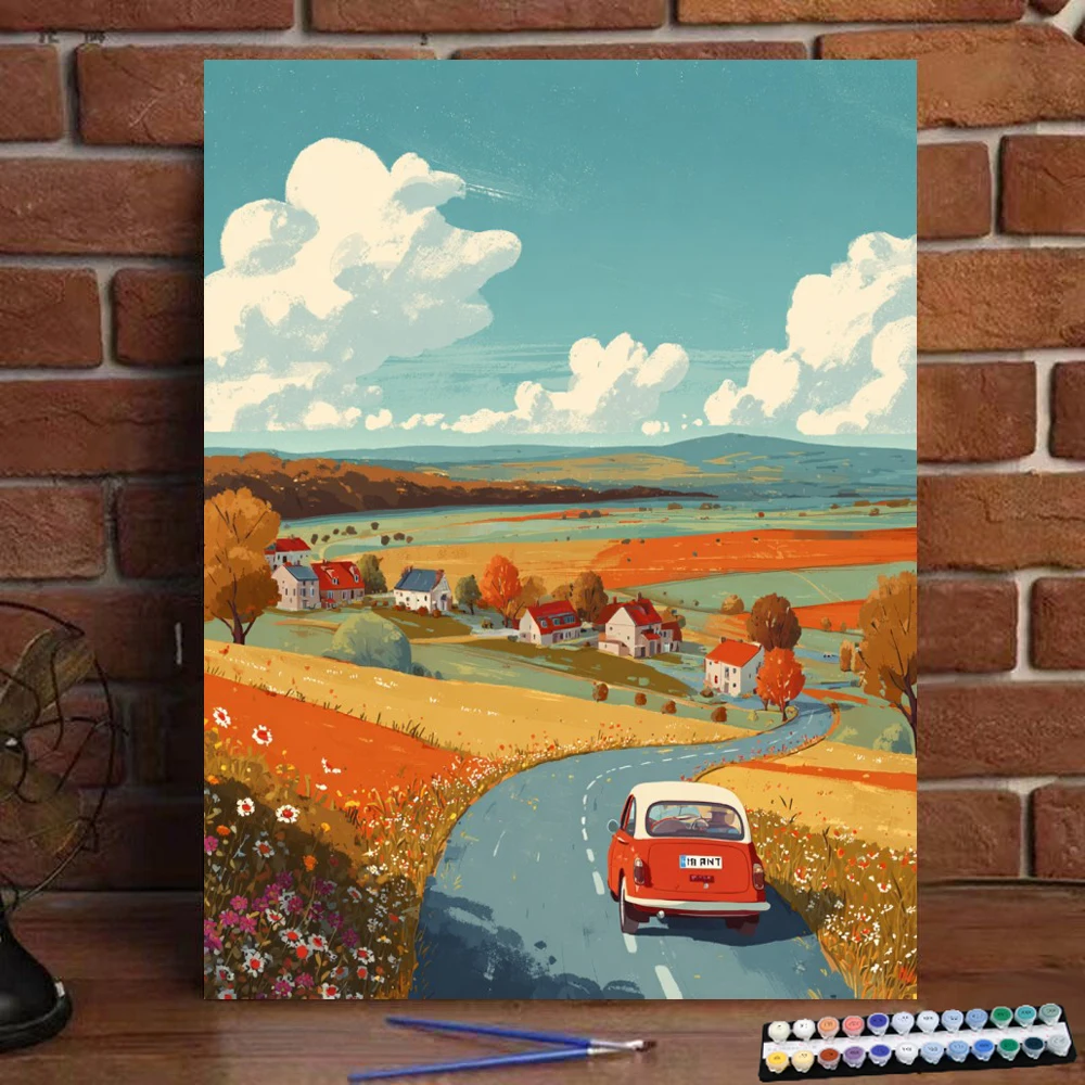 Painting by Numbers Oil colored Colorful Road Wanderer Digital Painting Handmade Adult Children Gift Wall Decoration D
Painting by Numbers Oil colored Colorful Road Wanderer Digital Painting Handmade Adult Children Gift Wall Decoration D