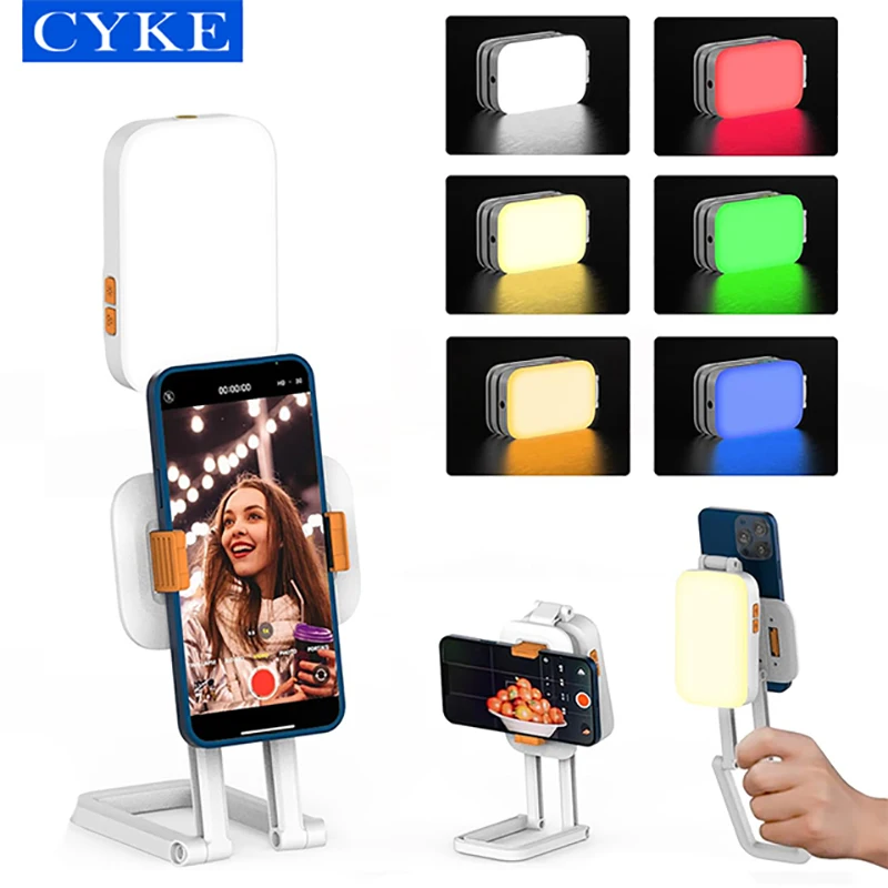 CYKE складной держатель для телефона со светодиодной подсветкой для видео, встроенный аккумулятор для видеоблога, селфи, прямая трансляция, фотография, карманный светильник
CYKE складной держатель для телефона со светодиодной подсветкой для видео, встроенный аккумулятор для видеоблога, селфи, прямая трансляция, фотография, карманный светильник
