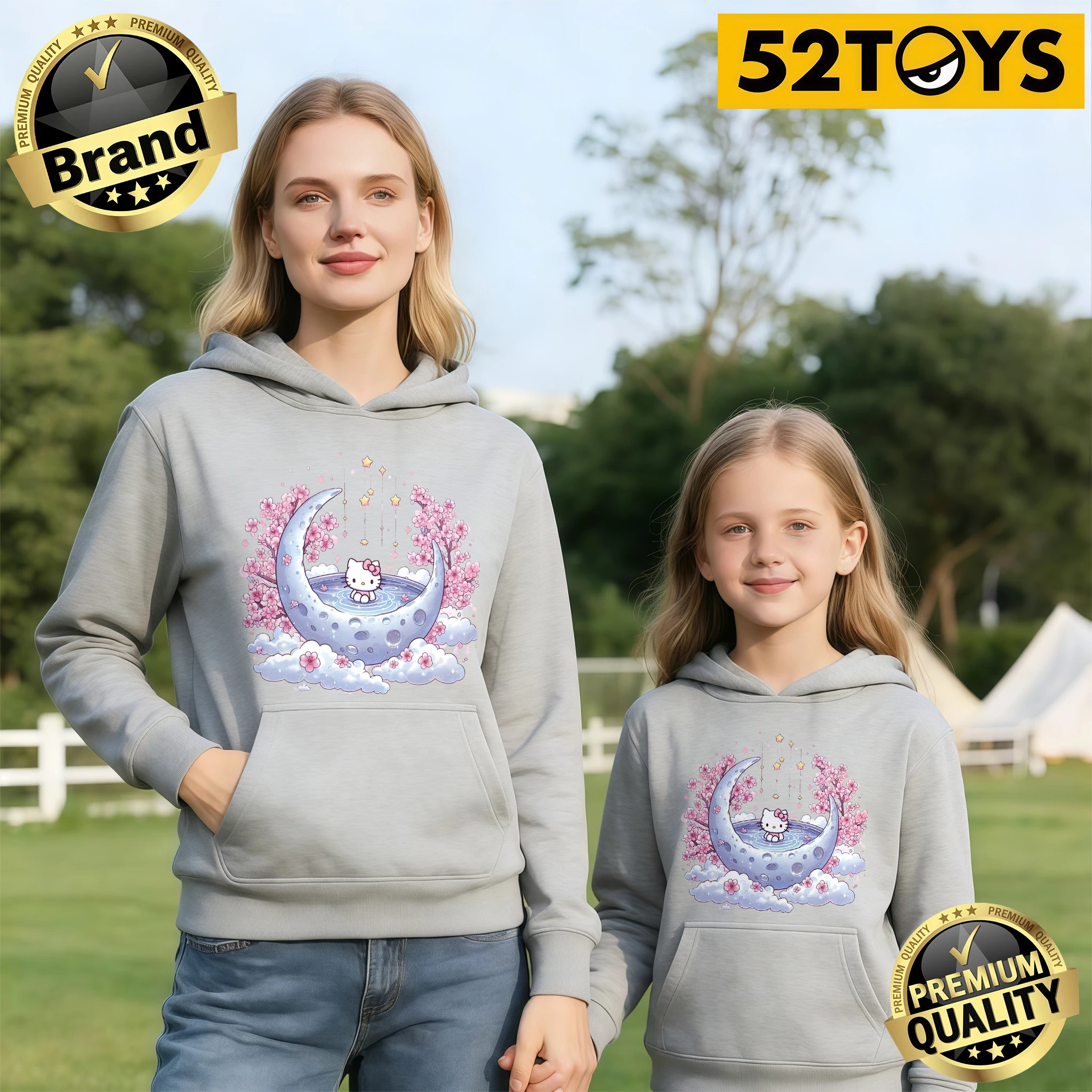 2026 Autumn-Winter Trending Hello Kitty Moon & Sakura Print 100% Cotton Family Hoodies, High Quality Single Piece Available Y2K
2026 Autumn-Winter Trending Hello Kitty Moon & Sakura Print 100% Cotton Family Hoodies, High Quality Single Piece Available Y2K