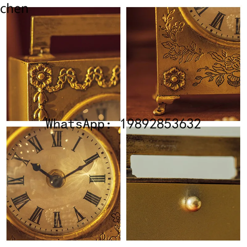 WW20 Light Luxury Handmade Table Clock with Bowknot Design for Desktop Decoration
WW20 Light Luxury Handmade Table Clock with Bowknot Design for Desktop Decoration