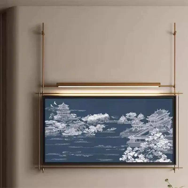 New Chinese classical landscape painting, lighting decoration painting, metal wall lamp, high-end restaurant, private room, hote
New Chinese classical landscape painting, lighting decoration painting, metal wall lamp, high-end restaurant, private room, hote