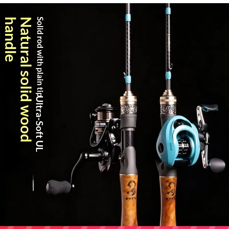 2+1 Section Carbon Fiber Casting Rod with Solid Tip, Split Scroll holder & Solid Wood Handle for Reservoir Stream
2+1 Section Carbon Fiber Casting Rod with Solid Tip, Split Scroll holder & Solid Wood Handle for Reservoir Stream