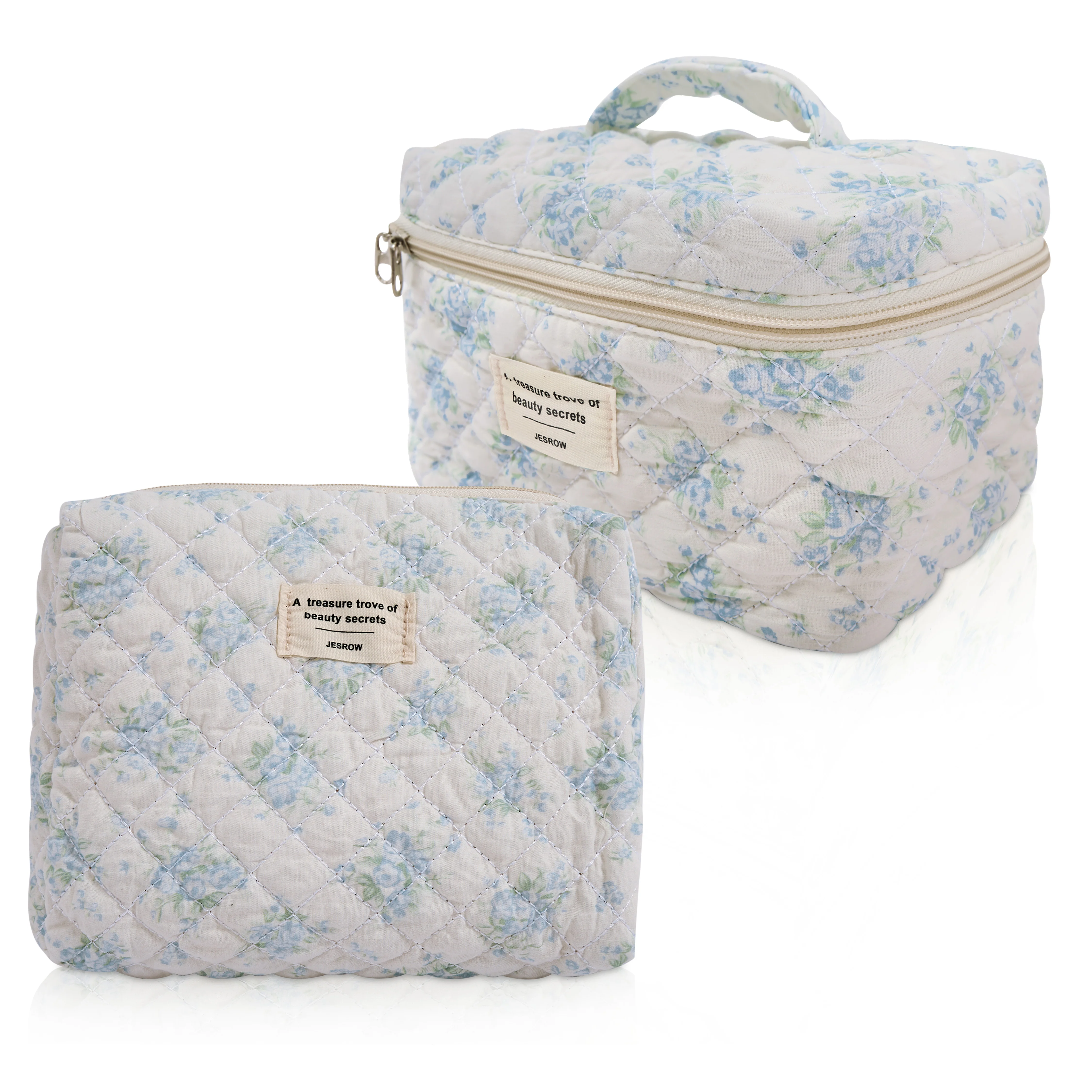 Makeup Cosmetic Bag Set, Quilted Cotton Makeup Bag Set, Ideal for Traveling and Toiletry Organizer for Women & Girl, Cute Soft a
Makeup Cosmetic Bag Set, Quilted Cotton Makeup Bag Set, Ideal for Traveling and Toiletry Organizer for Women & Girl, Cute Soft a
