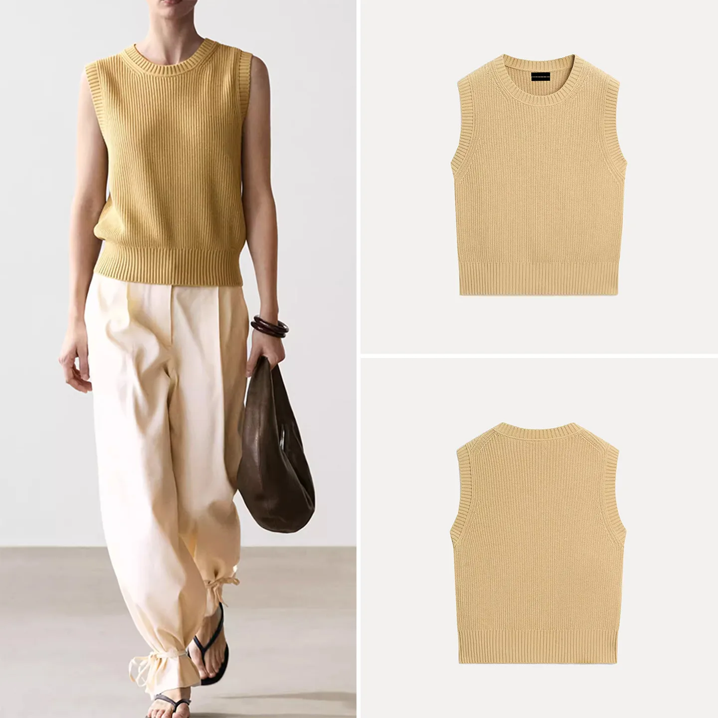 Women's Knitted Sleeveless round Neck Vest Commute Style Casual Loose Fit Regular Length Spring 2026 Fashion Trend
Women's Knitted Sleeveless round Neck Vest Commute Style Casual Loose Fit Regular Length Spring 2026 Fashion Trend