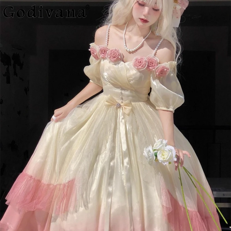 Sweet Student Day Adult Dress for Women Runaway Princess Gradient Pink Dress Female Lolita Mermaid Princess Mesh Dress
Sweet Student Day Adult Dress for Women Runaway Princess Gradient Pink Dress Female Lolita Mermaid Princess Mesh Dress
