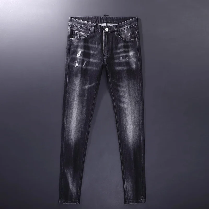 High Street Fashion Men Jeans Retro Black Gray Stretch Slim Fit Ripped Jeans Men Brand Designer Vintage Denim Pants Hombre
High Street Fashion Men Jeans Retro Black Gray Stretch Slim Fit Ripped Jeans Men Brand Designer Vintage Denim Pants Hombre