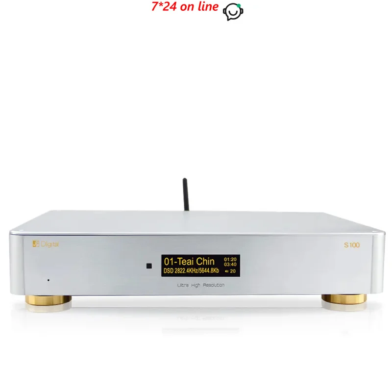 JF Digital S100 Hi-Fi плеер DSD Сетевой аудиодекодер Blue-tooth 5,0 Приемник PCM 32 бит / 384 кГц DSD128
JF Digital S100 Hi-Fi плеер DSD Сетевой аудиодекодер Blue-tooth 5,0 Приемник PCM 32 бит / 384 кГц DSD128