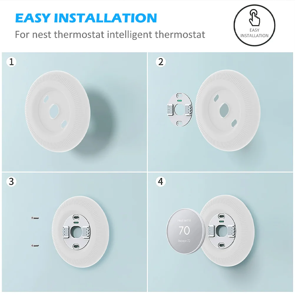 2Pcs Silicone Thermostat Cover Plate Universal Fit Wall Mount for Nest Thermostat Trim Kit Stylish Finish Wall Plate
2Pcs Silicone Thermostat Cover Plate Universal Fit Wall Mount for Nest Thermostat Trim Kit Stylish Finish Wall Plate