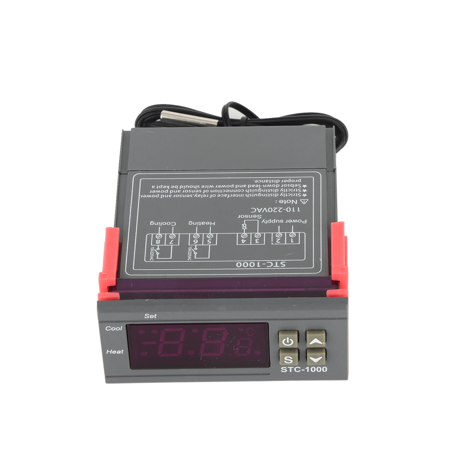Digital Temperature Controller Temp Sensor Electric Thermostat Control 110‑220V Electric Thermostat Temperature Controller
Digital Temperature Controller Temp Sensor Electric Thermostat Control 110‑220V Electric Thermostat Temperature Controller
