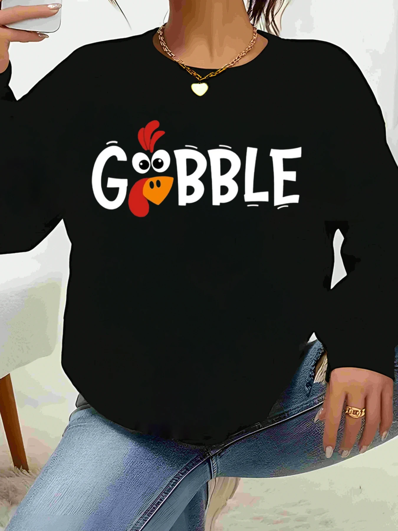 Толстовка с длинными рукавами и принтом Турции, повседневная одежда на День Благодарения, женский топ
Толстовка с длинными рукавами и принтом Турции, повседневная одежда на День Благодарения, женский топ