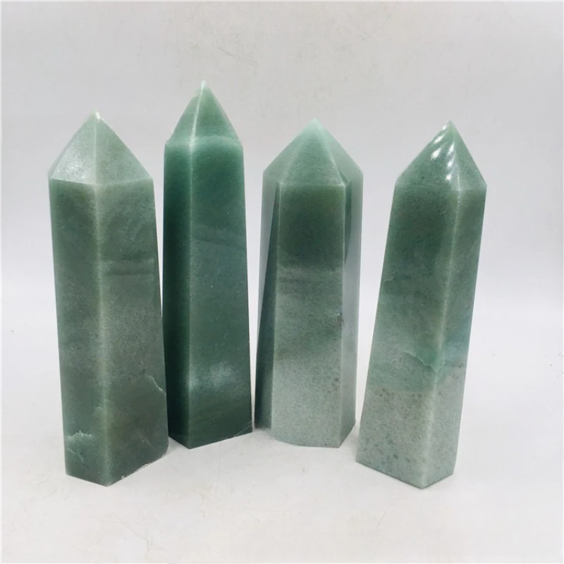 Green Dongling hexagonal prism rough stone polished single pointed column crystal column ornament
Green Dongling hexagonal prism rough stone polished single pointed column crystal column ornament