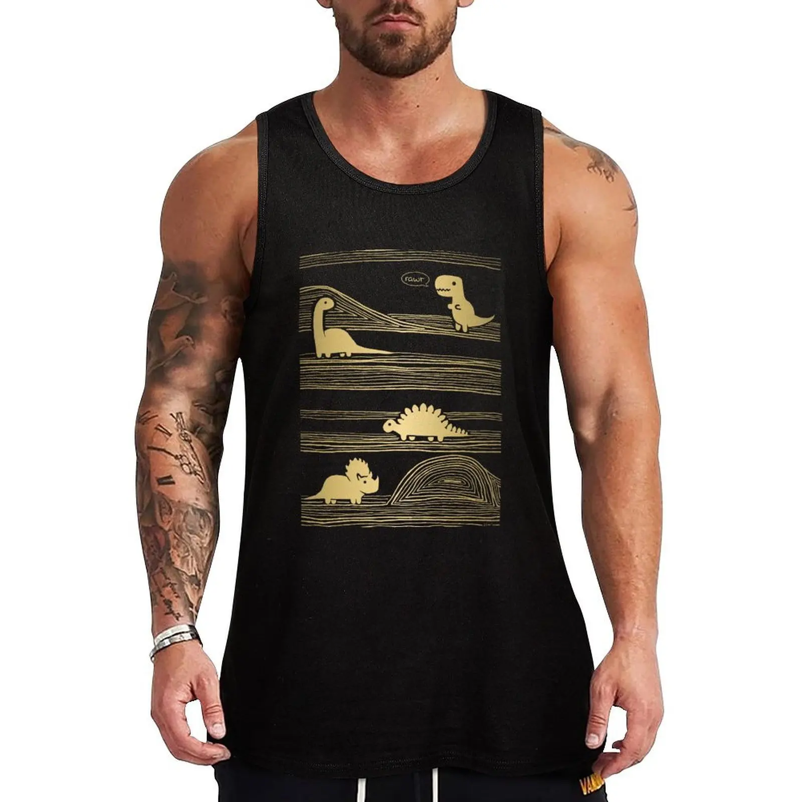 RAWR Dino (gold) Tank Top Moisture Wicking Tank Top Workout Gym Athletic Shirt
RAWR Dino (gold) Tank Top Moisture Wicking Tank Top Workout Gym Athletic Shirt